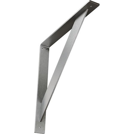 Ekena Millwork Traditional Steel Bracket, Stainless Steel 2"W x 18"D x 18"H BKTM02X18X18TRSS